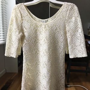 White lace shirt Banana Republic